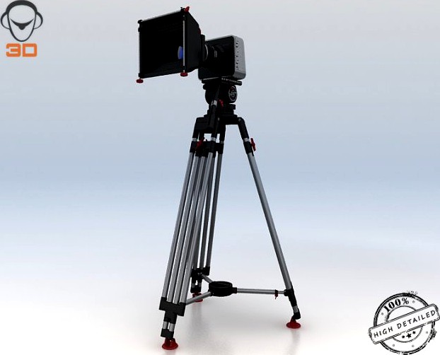 Blackmagic Camera With Tripod 3D Model