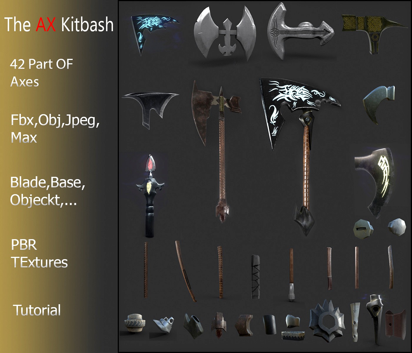 The Ax Kitbash,42 Parts+Tutorial