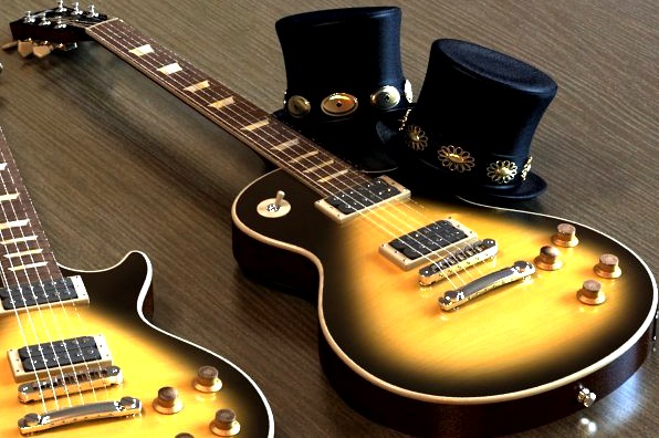 Slash Les Paul Guitar  Top Hat 3D Model