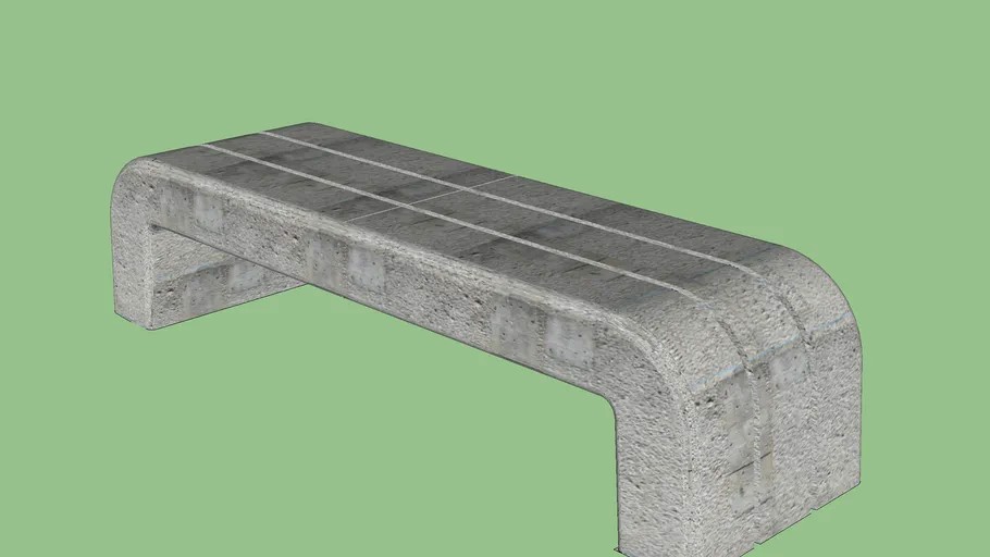 Artificial stone bench