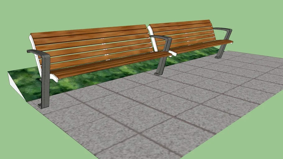 Double urban bench