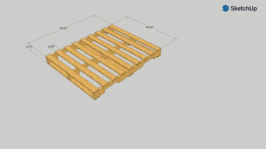 Tarima de madera El Salvador 3d model