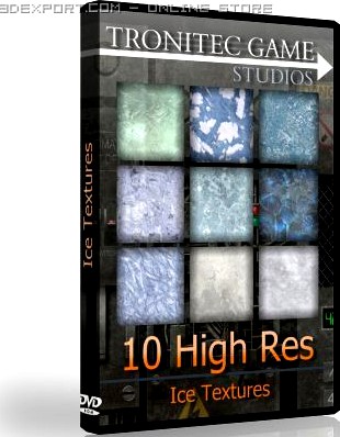 10 High Res Ice Textures 3D Model