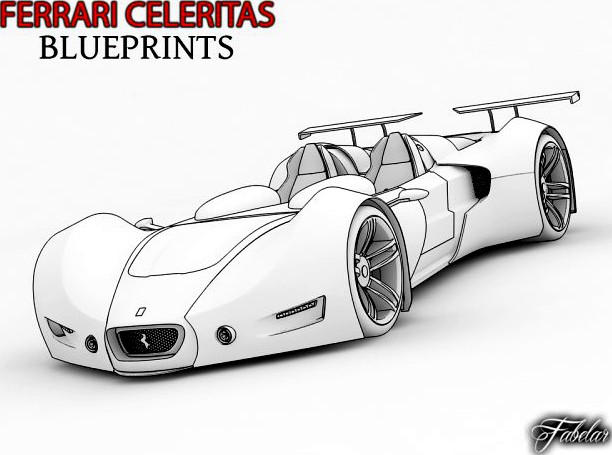 Ferrari Celeritas blueprints 3D Model