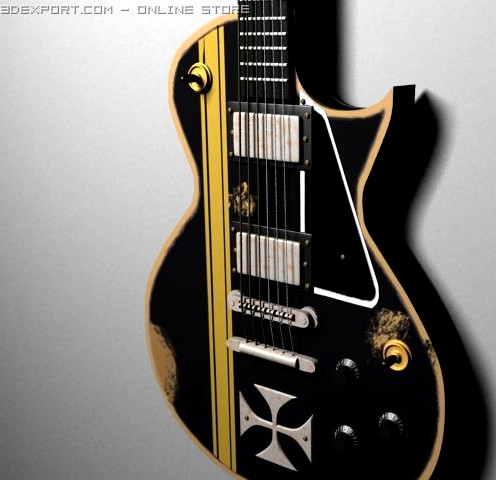 ESP Iron Cross James Hetfield signature guitar 3D Model