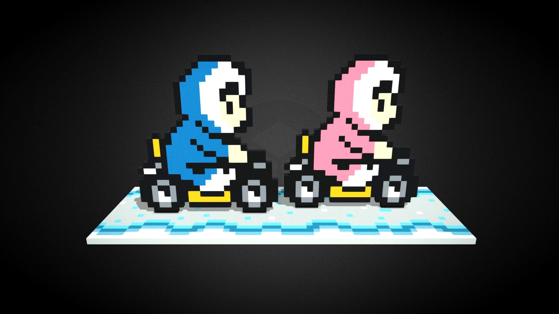 SMK025 / 26 - Super Pixel Kart Ice Climbers