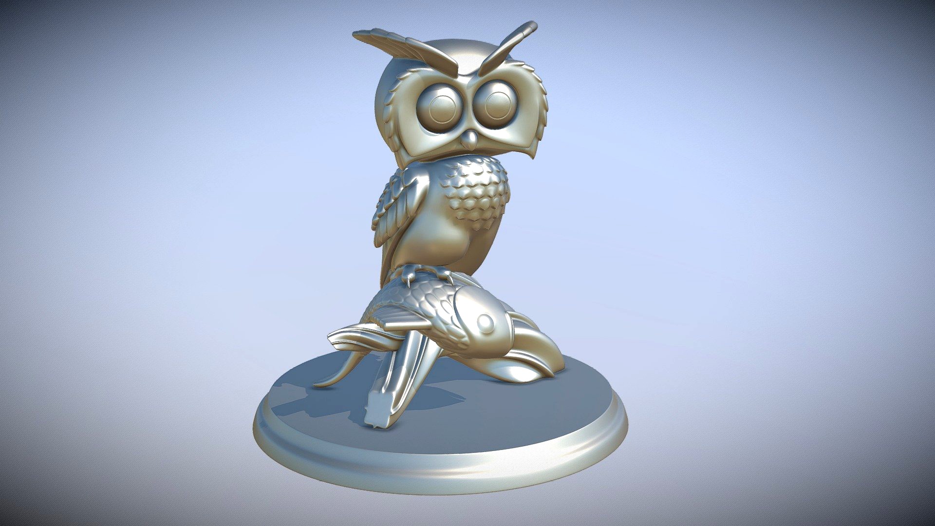 owl figurine 3D print model