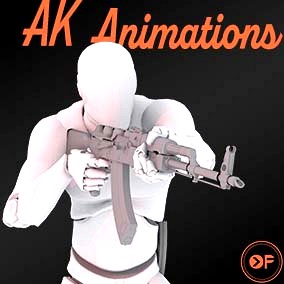 AK47 Gun and Character Animations