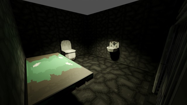 Pack of props of a jail in low poly