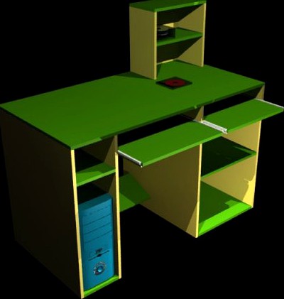 Computer Table 3D Model
