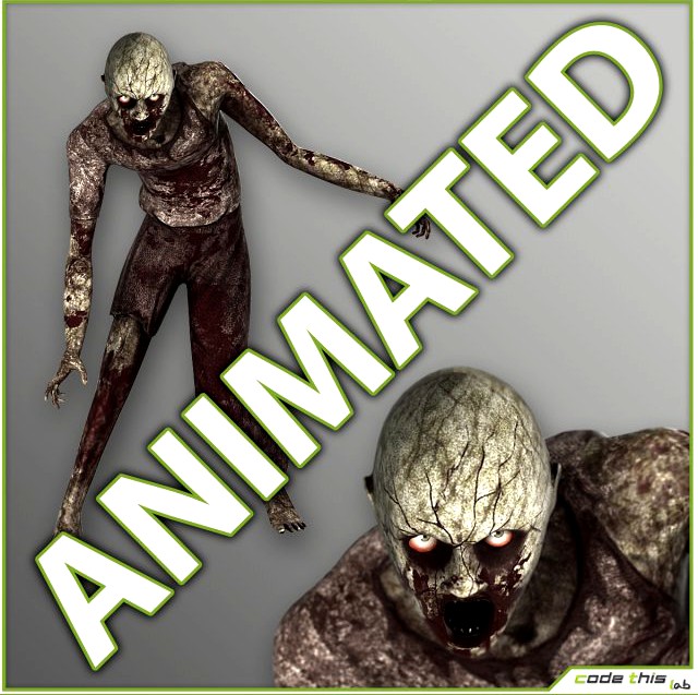 Male Zombie 3D Model