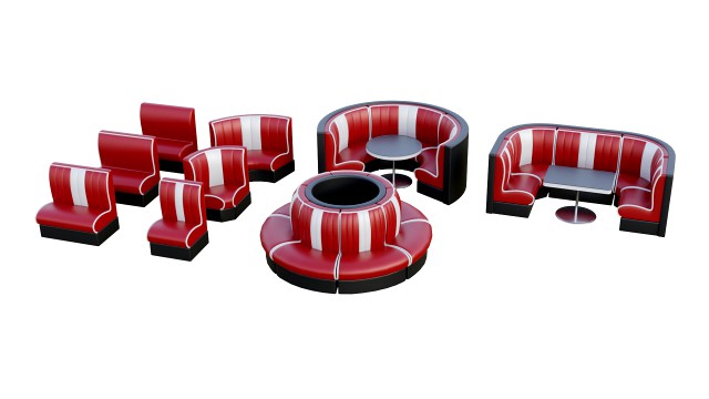 Retro Diner Booth Collection