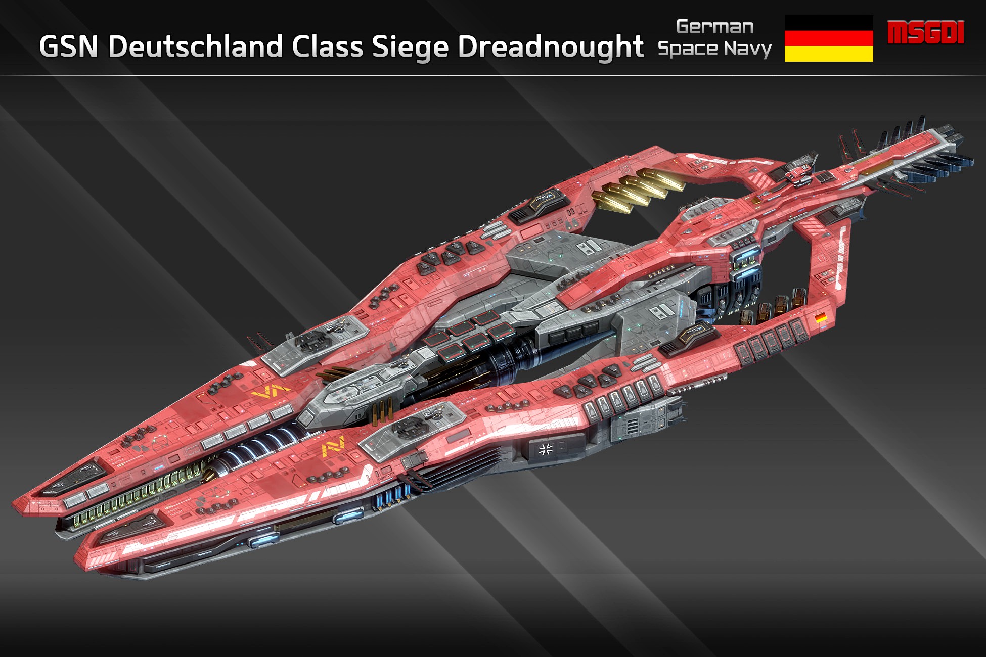 Spaceship GSN Deutschland Class Siege Dreadnought