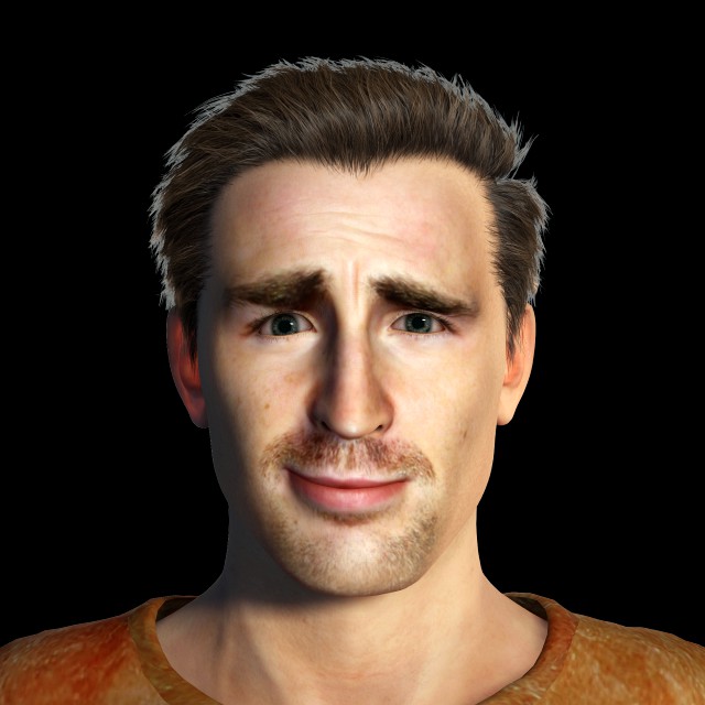 Chris Evans 3D Rigged model ready for animation