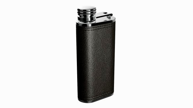 Flask Liquor Stainless Steel Leather Wrap 03