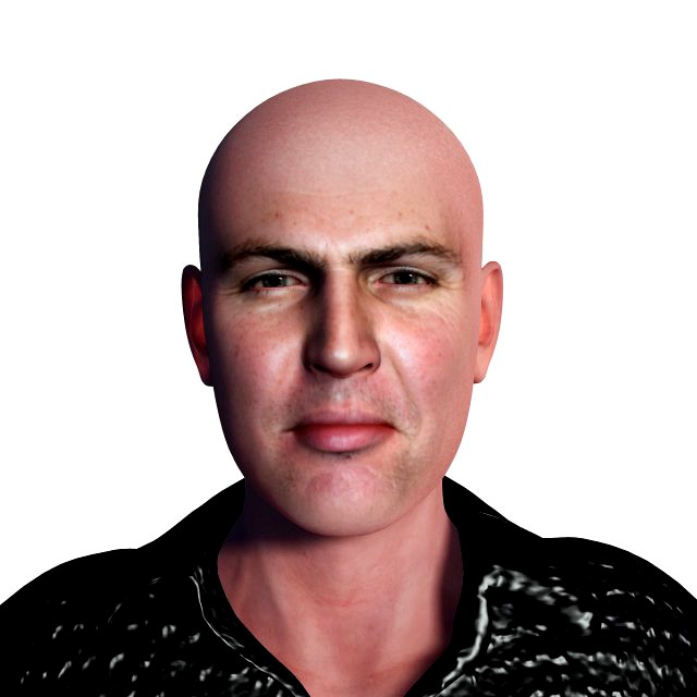 Arnold Vosloo 3D Rigged model ready for animation