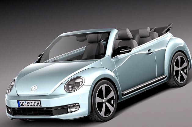 VW Beetle Convertible 2013 3D Model