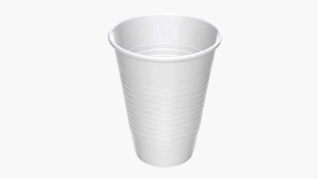 white plastic cup tableware