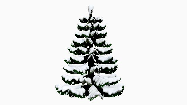 Stylized Christmas fir tree 02