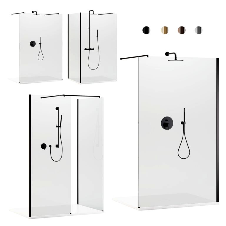 Arblu Walk-in Separet 6 shower enclosures + Paffoni shower systems (338390)