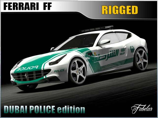 Ferrari FF Dubai police 3D Model