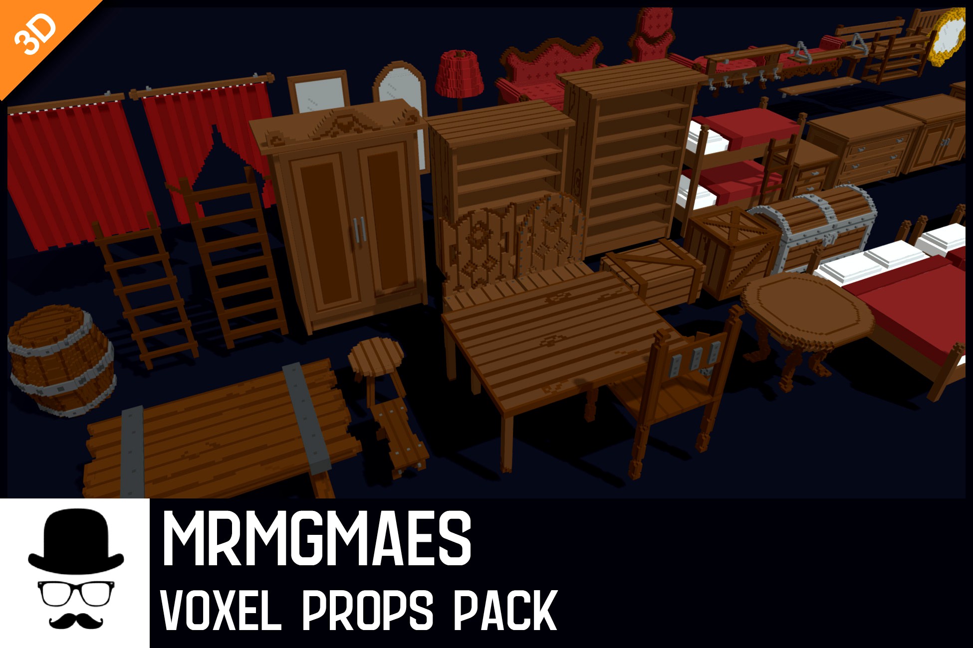 Voxel Props Pack - Interior