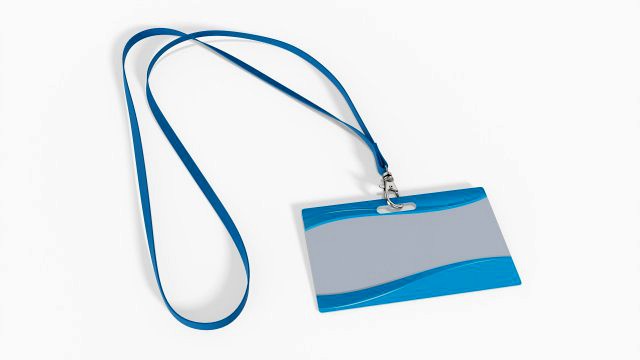 Identity card on strap narrow