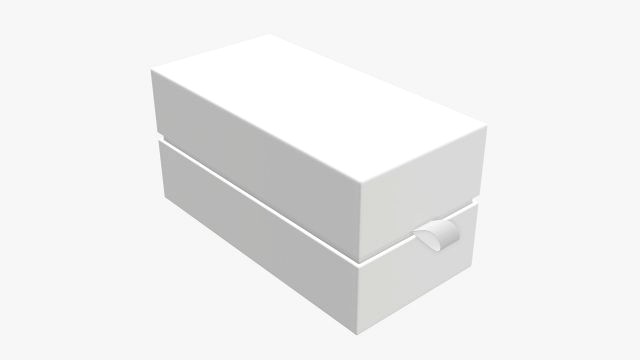 Paper gift box with strap mockup 01