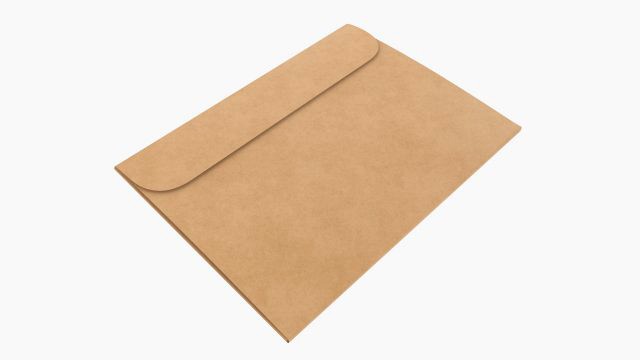 Paper gift envelope mockup