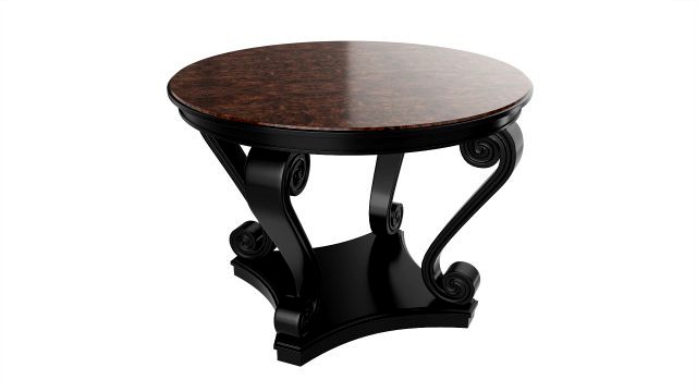 Scroll round hall table
