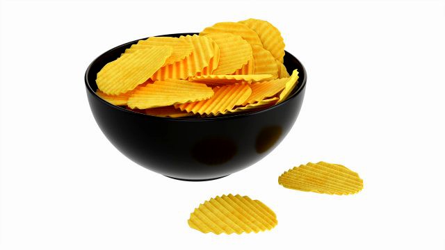 Potato Chips In Bowl 03