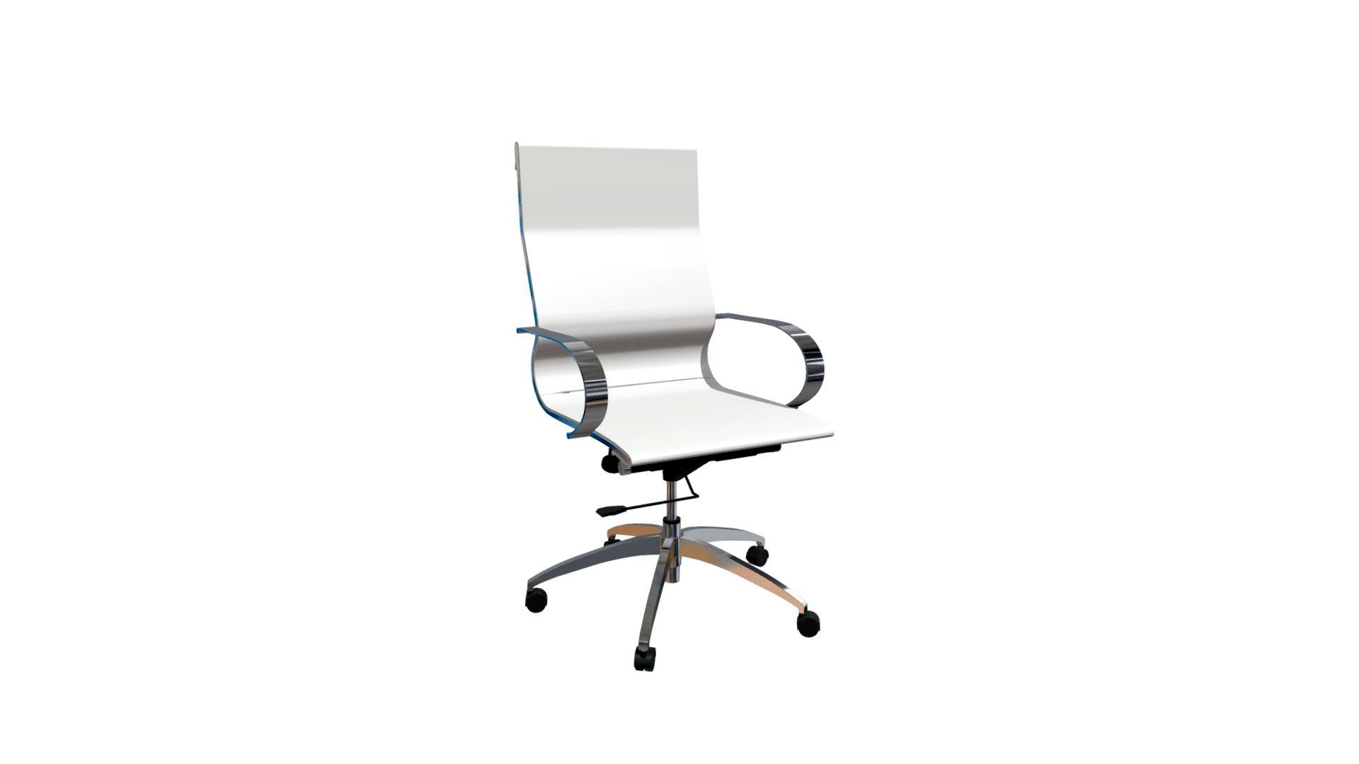 Glider Hi Back Office Chair White - 100372