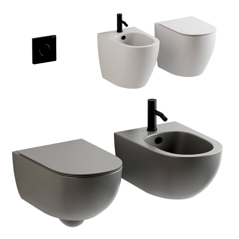 Nic Pin + Falper Toilet bowl and bidet (339141)