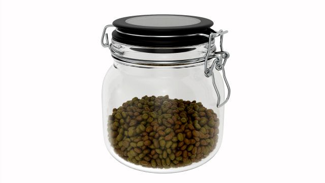 Kitchen Glass Jar With Contents 02