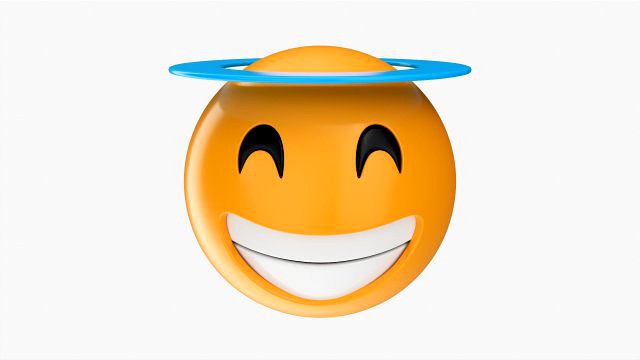 Emoji 048 Laughing With Smiling Eyes And Halo