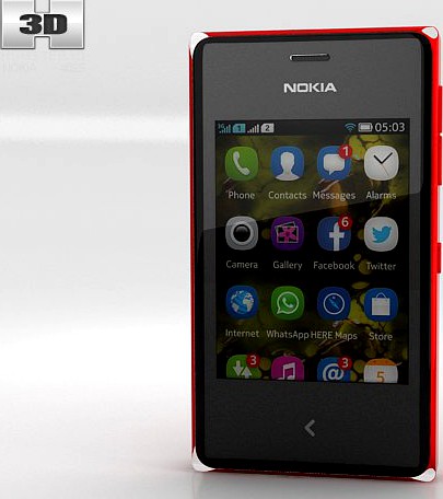 Nokia Asha 500 3D Model