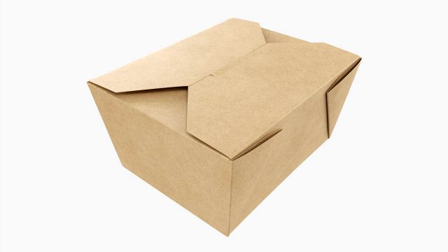 Kraft Paper Take-Away Container Closed