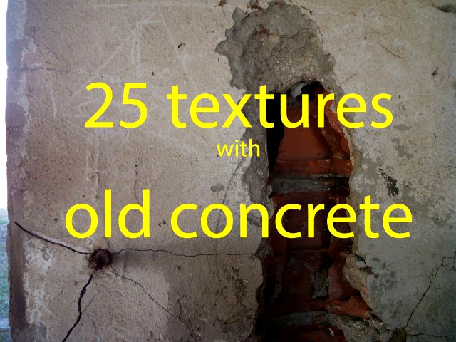 Concrete old scratched  package with 25 textures 3D Model