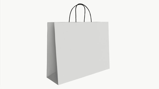 White paper bag with handles 05