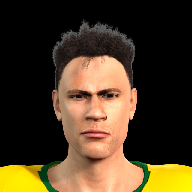 Neymar famous soccer player 3D Rigged model ready for animation