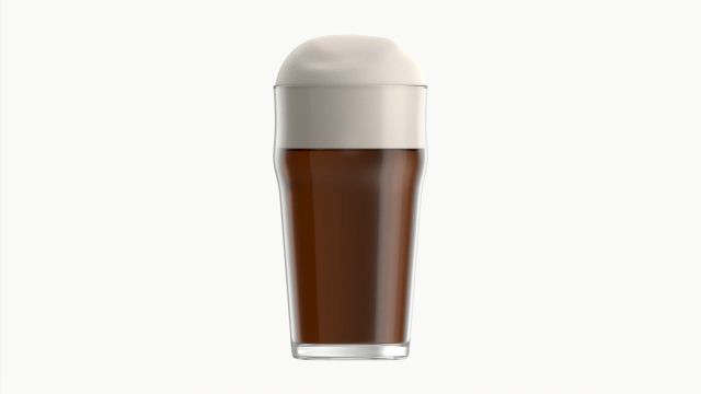 Beer glass with foam 05