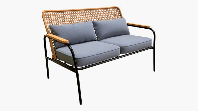 Garden sofa with mesh back