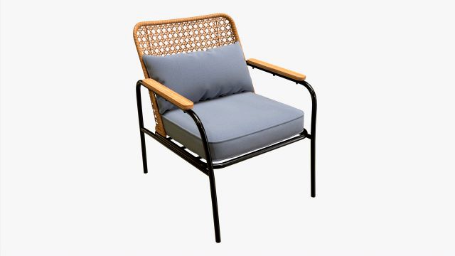 Garden chair with mesh back