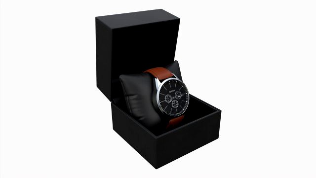 Wristwatch with Leather Strap in box 01