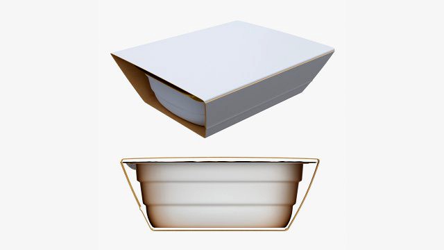 Plastic Food Tray with Wrap