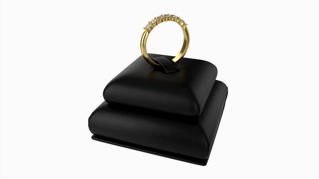 Ring Leather Display Holder Stand 07