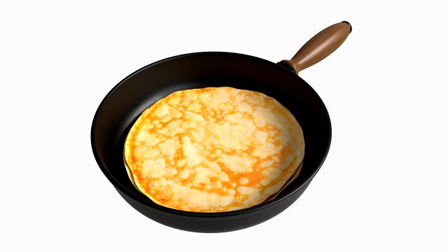 Pancakes on Frying Pan