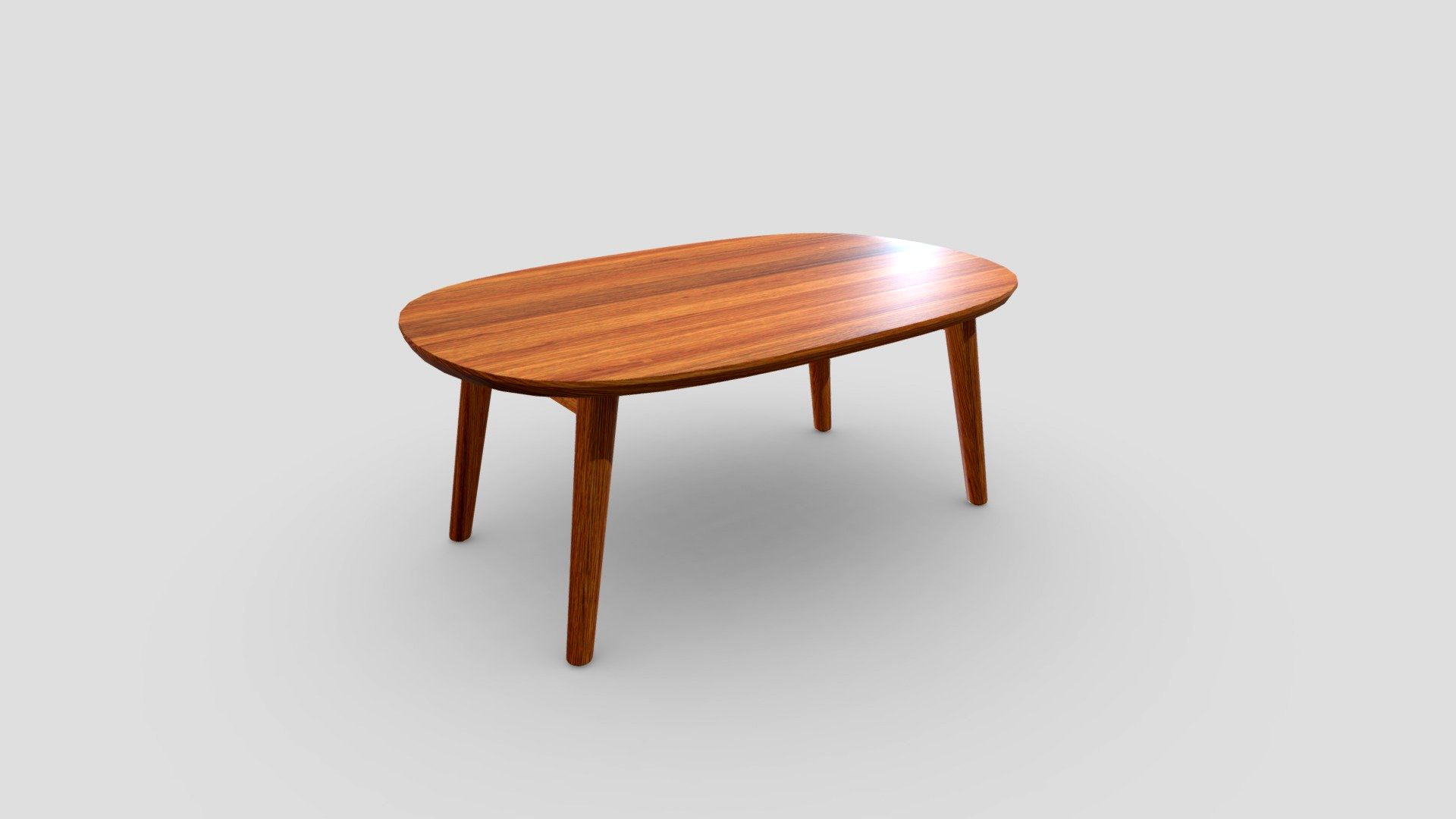 Folding wooden sofa table 3d model