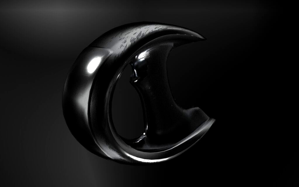 Resonance gun Sc-Fi. Engraved chrome version (Low-poly for game dev) (340128)