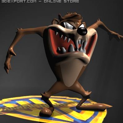 Taz Tasmanian Devil RIGGED 3D Model